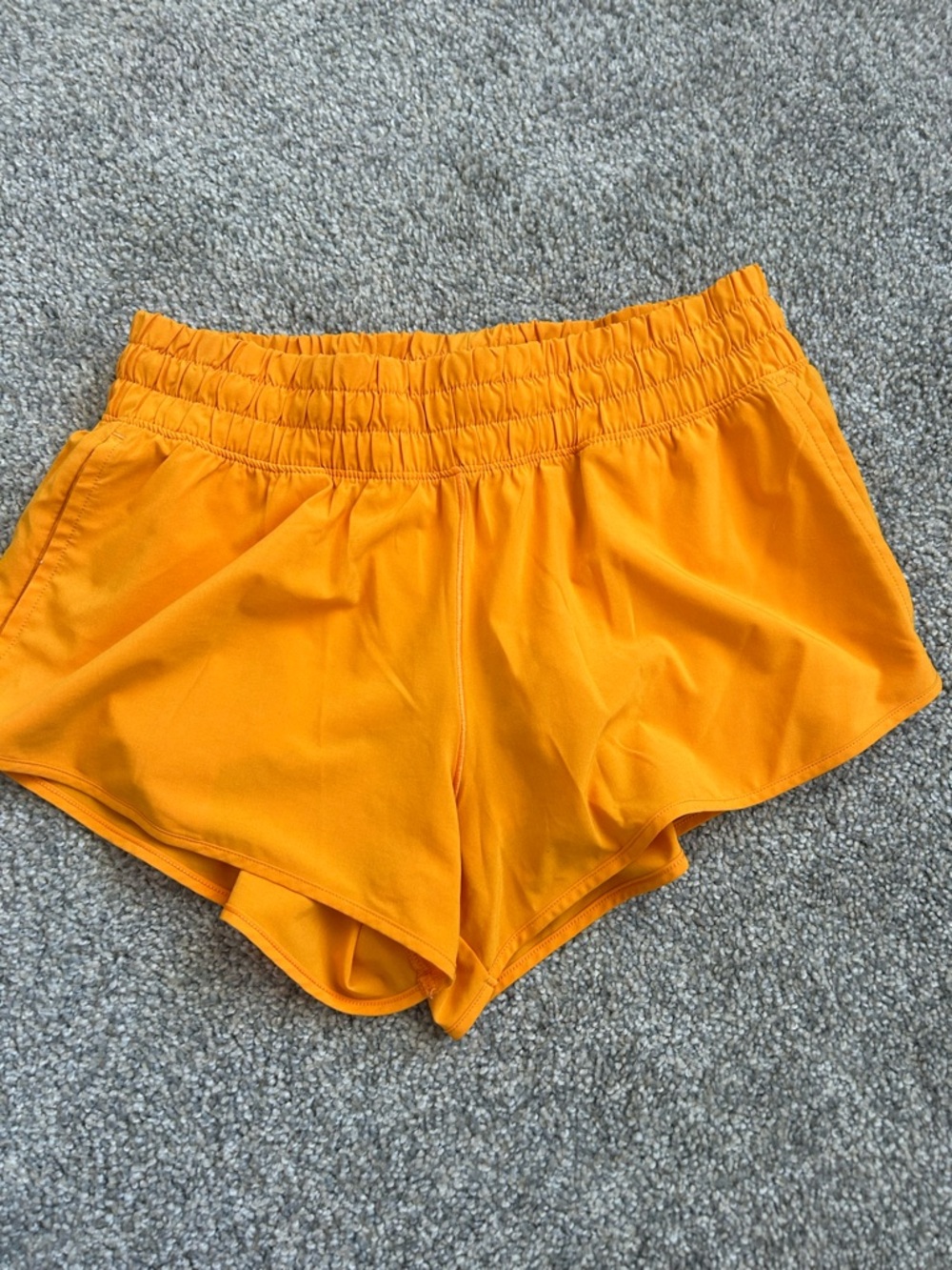 Aerie Offline Women's High-Waist Orange Athletic Shorts